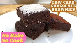 5 Minute No Bake No Cook Low Carb Chocolate Brownies