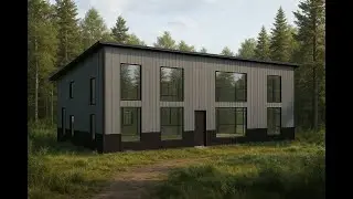 COLORADO 22 X 48 SINGLE SLOPE COLD FORMED STEEL BARNDOMINIUM KIT
