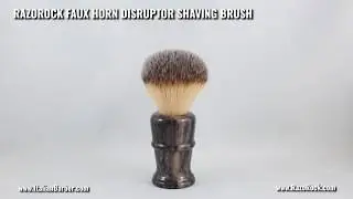 Razorock Faux Horn Disruptor Shaving Brush - With Original Plissoft Synthetic Knot