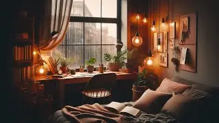 Rainy Day Ambience in a Cozy Bedroom 🌧| For Studying, Journaling & Relaxing 📖🕯
