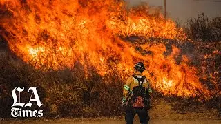 Firefighters battle to save Reagan Library