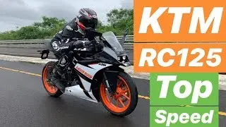 2019 KTM RC 125 Top Speed 120 kmph on TRACK (True Speed 115 kmph)