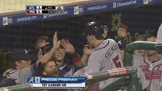 Freddie Freeman crushes his 1st career Major League HR | September 21, 2010 | Braves @ Phillies