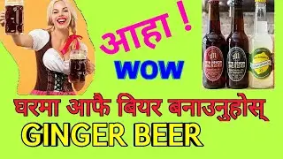 Home made Ginger beer घरमा बियर आफै बनौनुस् How to make beer in home? #microbrewery