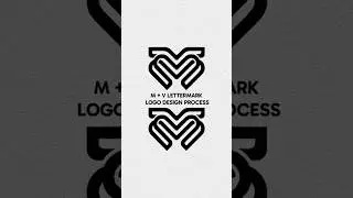 Lettermark Logo Design Process | Adobe Illustrator Logo Design Tutorial | M + V Logo#logo #design