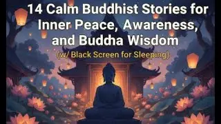 14 Calm Buddhist Stories for Inner Peace, Awareness, and Buddha Wisdom w/ Black Screen for Sleeping