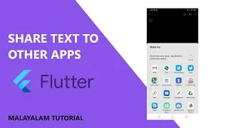 Share Text into Other Apps in Flutter | Share_Plus | Flutter Malayalam
