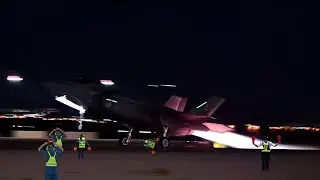 US Air Force F-16 makes emergency takeoff towards Middle East at night