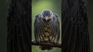 Sheltered by Love, #Motherhood #Birds#RainyProtection #Nature'sHeart#WildlifeEmotion#TenderMoments