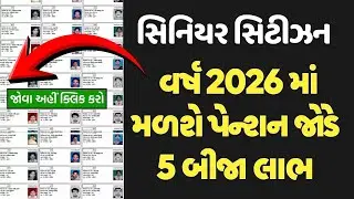 સિનિયર સિટીઝન 2026 | વર્ષ 2026 માં મળશે પેન્શન જોડે 5 બીજા લાભ | Senior Citizen Good News