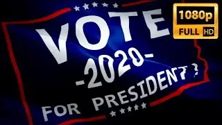 Election flag video waving in wind. Realistic President Flag background. Vote for president flag HD