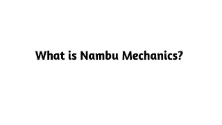 What is Nambu Mechanics?