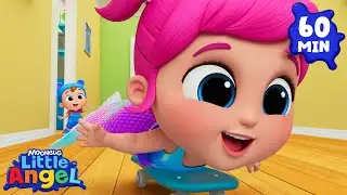 Playing Games as a Mermaid!! Fun Dress-Up with Family | Little Angel Kids Songs & Nursery Rhymes