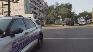 New Orleans police and city officials clear out abandoned Naval Base