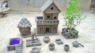 Rescue Abandoned Puppies Building Mud House Dog And Fish Pond For Red Fish / how to make clay house