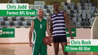 Chris Bosh takes on AFL Great Chris Judd!
