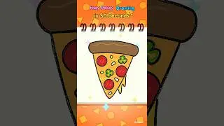 🍕 Draw a Pizza in 30 Seconds ✏️ | Easy Drawing for Kids #JunyTony #Shorts