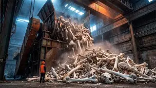 Turning Old Bones into Luxury T-Shirts! 🦴😱 Incredible Recycling Process