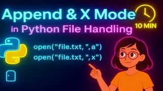 Python File Handling: Append & X Mode Explained in 10 Minutes