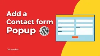 How to make wordpress contact form popup | get more leads