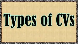 Types of CVs