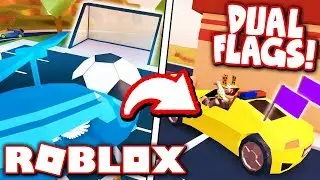How to get the DUAL FLAGS SPOILER in Roblox Jailbreak!! *SOCCER GOAL CHALLENGE!*