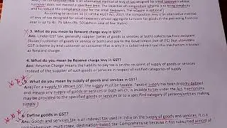 What Do You Mean by Forward Charge Levy In GST ? | Indirect Tax Law Bcom Hons 6th Sem Notes 2025 |