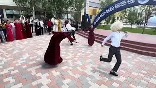 Beautiful dance by Turkmen students at ENU University in Kazakhstan