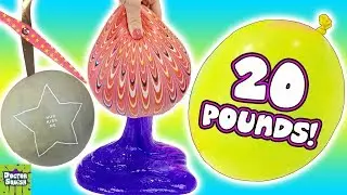 What's Inside Huge 20 Pound Slime Balloon!