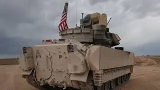 Coalition Forces Test-Fire M240 Machine Guns with Bradley Fighting Vehicle