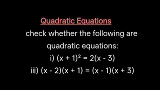 Quadratic equation..........