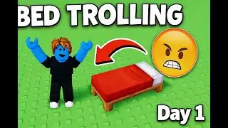 Trolling Random Players With BEDS in Roblox Create Everything