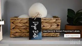 Savvy & Sorted Black Basket Tags