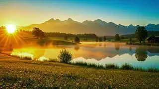 Peaceful Morning by the Lake ⛰️ | Relaxing Countryside Ambience with Soft Nature Sounds