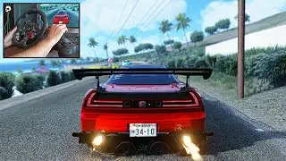 800HP Honda NSX Flying Through Traffic on Union Island - Assetto Corsa