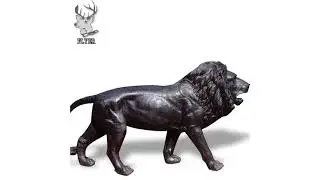 bronze lion statue