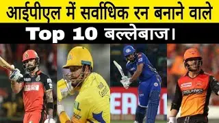 Top 10 Batsman In IPL With Most Runs || Indian Premier League || Top Batsman