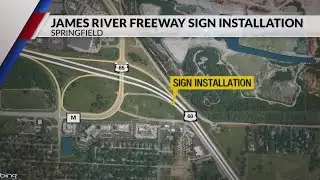 Nighttime construction on James River Freeway