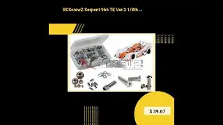 Get 15% Off on RCScrewZ Serpent 966 TE Ver.2 1/8th Stainless Steel Screw Kit - ser050