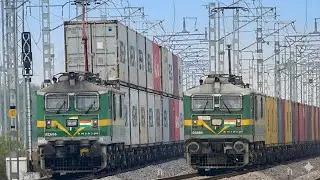 HIGH SPEED Double Stack Container | Goods Freight Maalgadi with Super Fast Express TRAINS | Indian |