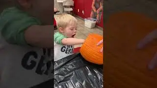 Kid Gags on Pumpkin Seeds - 1264669