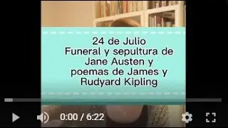 24 de Julio de hace 205 años, funeral y sepultura de Jane Austen en la Catedral de Winchester.