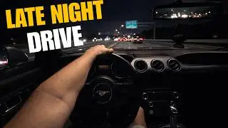 LATE NIGHT POV DRIVE TO THE BANK | MUSTANG ECOBOOST PULLS!