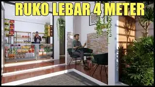 Rumah Minimalis + Toko Lebar 4 meter Punya 3 kamar tidur