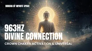 963Hz Divine Connection - Crown Chakra Activation & Universal Oneness | Cosmic Buddha Meditation