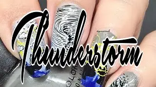 Thunderstorm Nail Art | Tornado 🌪 using Maniology mxm078 with discount code