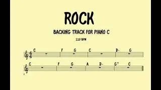PIANO C ROCK STYLE 110 bpm #piano #pianotutorial #pianosessions #jamready #jazz #backingtrack 