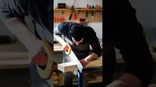 Easy wood cutting process using simple carpentry tools #shorts