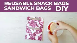 How to Sew a Reusable Sandwich and Snack Bag // Tutorial with FREE pdf pattern