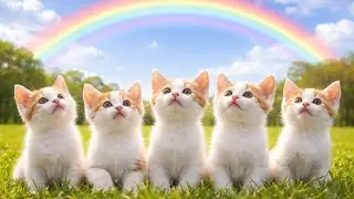😽🌈Adorable Kittens in Nature 🌸 | Calm Cat Sounds for Relaxation